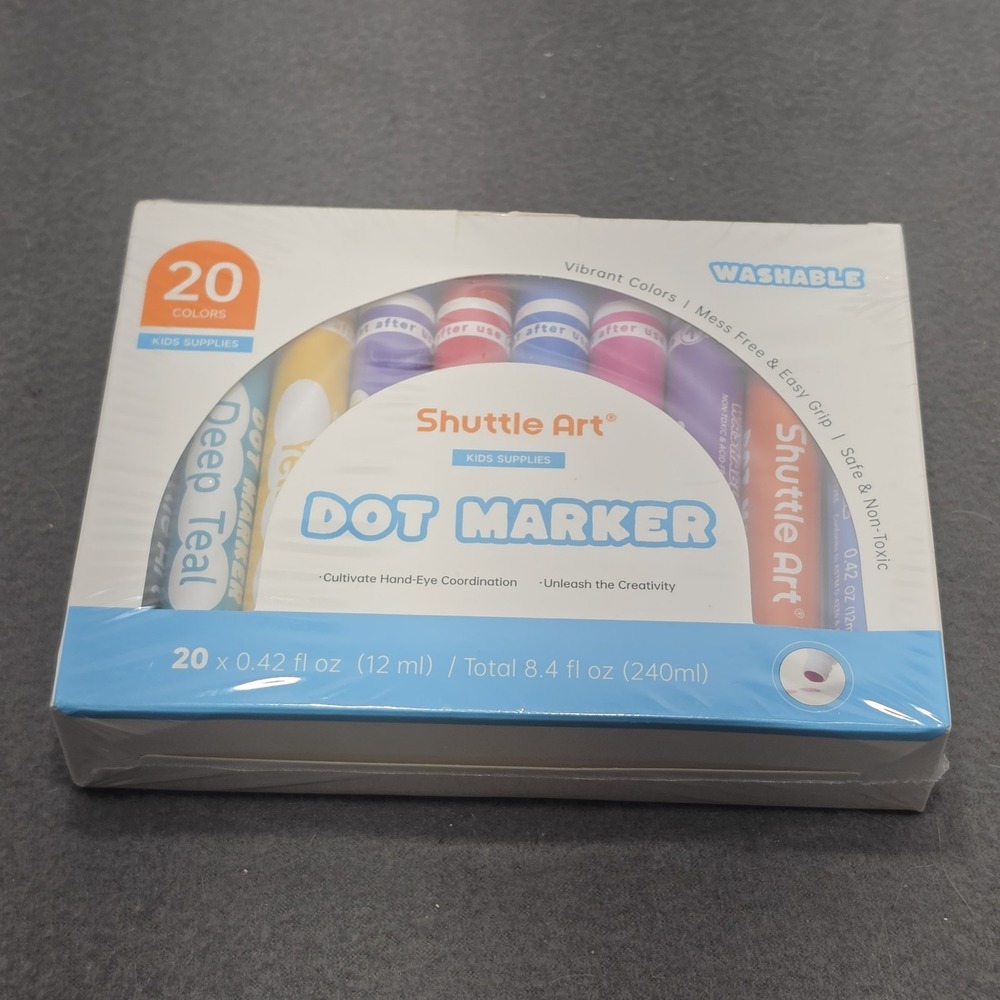 Shuttle Art Dot Markers, 20 Colors Washable 1 Count (Pack of 20), 20  E